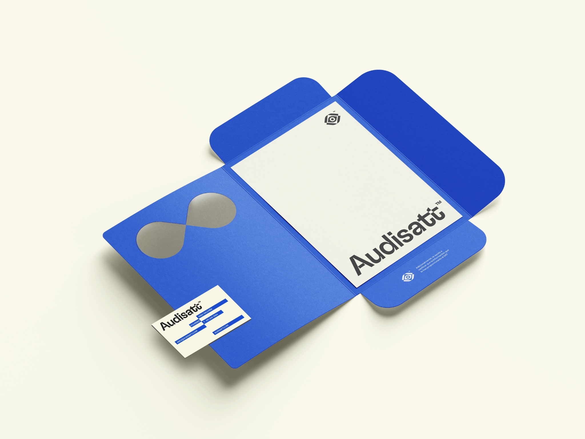 Audisatt Branding Portfolio: Folder Design by Phidev