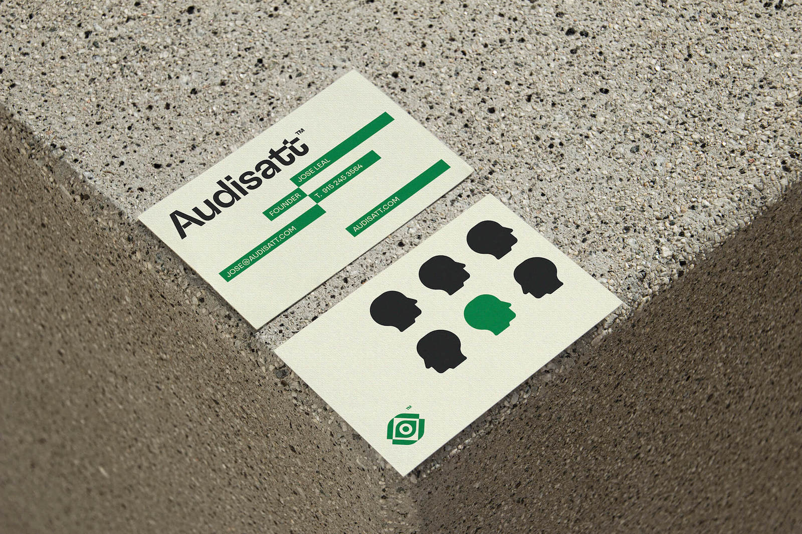 Audisatt Branding Portfolio: Business card and stationery design